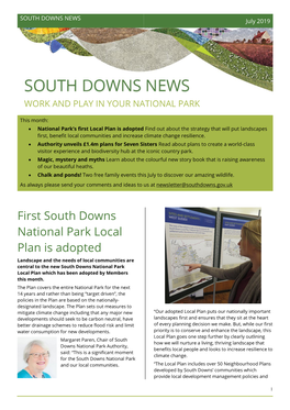 First South Downs National Park Local Plan Is Adopted