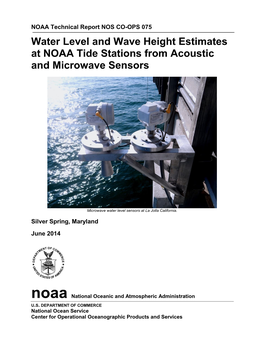 Water Level and Wave Height Estimates at NOAA Tide Stations from Acoustic and Microwave Sensors