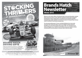 Brands Hatch Newsletter Winter 2016