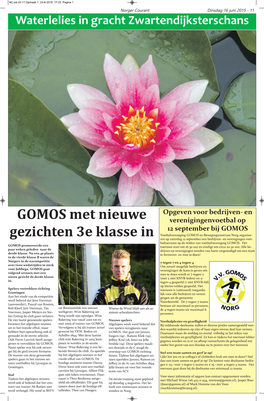 GOMOS Met Nieuwe Gezichten 3E Klasse In