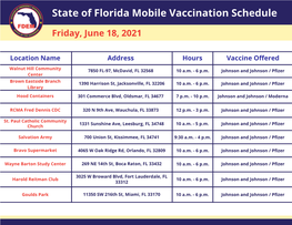 Mobile Vaccination Schedule 6.18