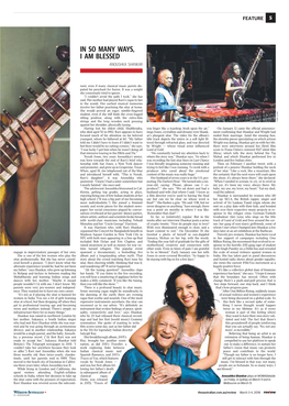 In So Many Ways, I Am Blessed Anoushka Shankar