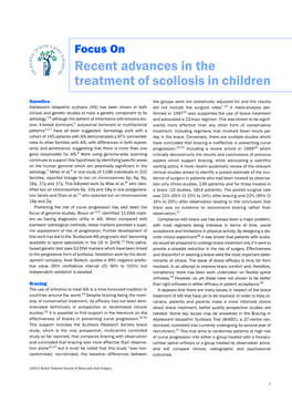 Recent Advances in the Treatment of Scoliosis in Children