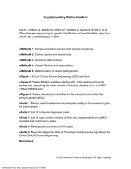 Clinical Exome Sequencing for Genetic Identification of Rare Mendelian Disorders