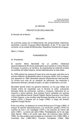 Proyecto De Declaracin