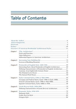 Table of Contents