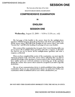Comprehensive English Examination