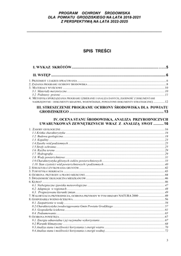 Program Ochrony Środowiska Dla Powiatu Grodziskiego Na Lata 2018-2021 Z Perspektywą Na Lata 2022-2025