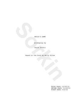 Molly's Game – Entire Screenplay.Pdf
