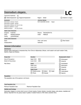 Desmodium Elegans LC Taxonomic Authority: DC