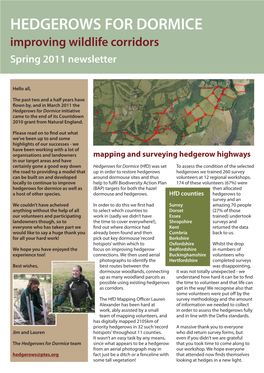 Hedgerows for Dormice Newsletter