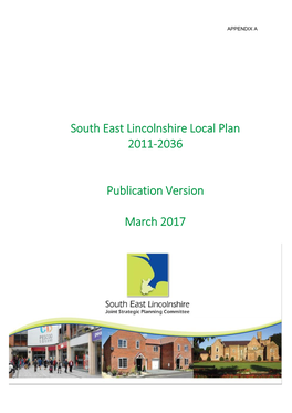 South East Lincolnshire Local Plan 2011-2036 Publication Version