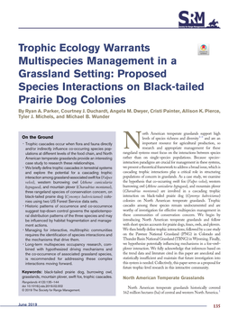 Trophic Ecology Warrants Multispecies Management in a Grassland Setting: Proposed Species Interactions on Black-Tailed Prairie Dog Colonies by Ryan A