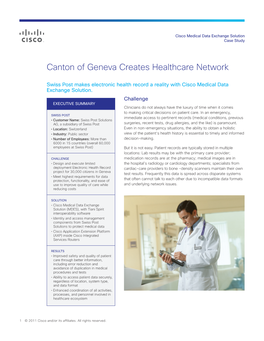 Canton of Geneva Creates Healthcare Network