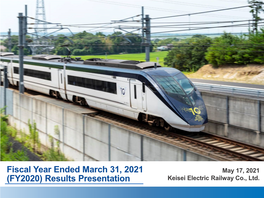 Fiscal Year Ended March 31, 2021 (FY2020) Results Presentation