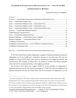 Yearbook of International Humanitarian Law — Volume 16, 2013