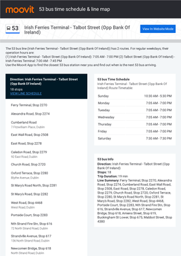 53 Bus Time Schedule & Line Route