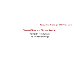 Climate Ethics and Climate Justice