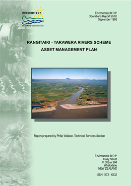 Rangitaiki - Tarawera Rivers Scheme Asset Management Plan