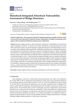 Mainshock-Integrated Aftershock Vulnerability Assessment of Bridge Structures