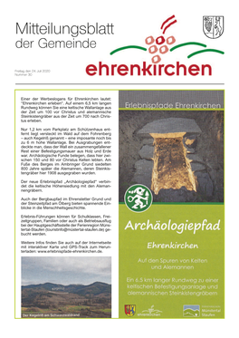 Mitteilungsblatt Der Gemeinde