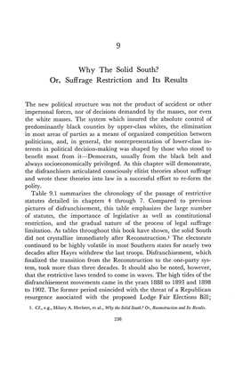 PDF (9. Why the Solid South? Or Suffrage Restriction and Its Results)