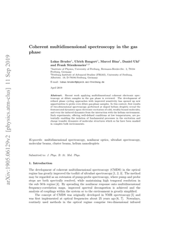 Coherent Multidimensional Spectroscopy in the Gas Phase