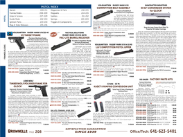 Office/Tech: 641-623-5401 Pistol Frames/Slides Barrels - Ab