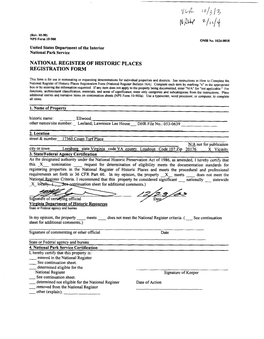 National Register of Historic Places Registration Form