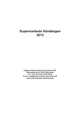 Supermarkeds Håndbogen 2013