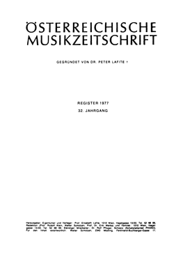 Österreichische Musikzeitschrift