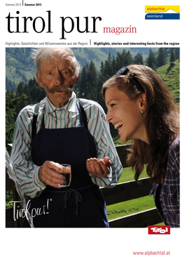 Tirol Pur Magazin Sommer