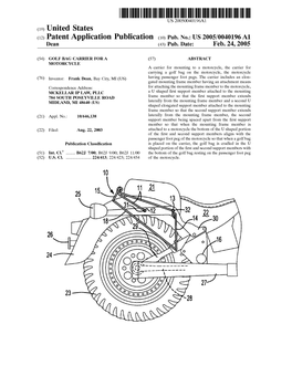 (12) Patent Application Publication (10) Pub. No.: US 2005/0040196A1 Dean (43) Pub