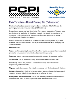 EVA Template – Dorset Primary Bid (Pokesdown)