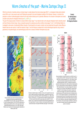 Warm Climates of the Past - Marine Isotope Stage 11