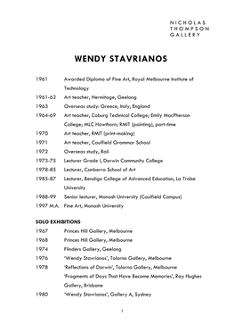 Wendy Stavrianos