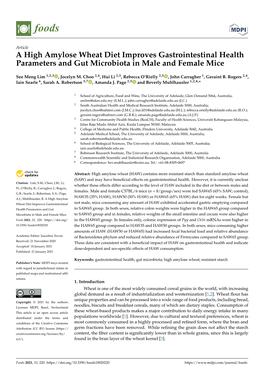 A High Amylose Wheat Diet Improves Gastrointestinal Health Parameters and Gut Microbiota in Male and Female Mice