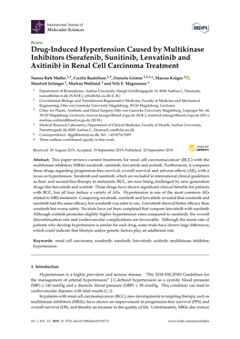 (Sorafenib, Sunitinib, Lenvatinib and Axitinib) in Renal Cell Carcinoma Treatment