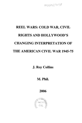 Reel Wars: Cold War, Civil Rights and Hollywood's