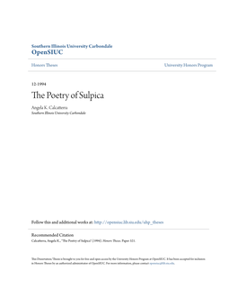 The Poetry of Sulpica