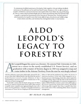 Aldo Leopold's Legacy to Forestry