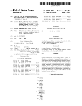 United States Patent (10) Patent N0.: US 7,277,927 B2 Rensin Et A]