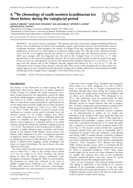 A 10Be Chronology of Southwestern Scandinavian Ice Sheet History