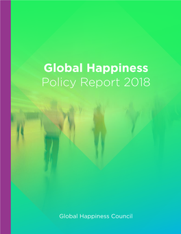 Global Happiness Policy Report 2018