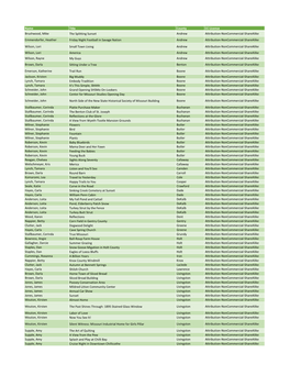 Name Title County CC License Brushwood, Mike the Splitting