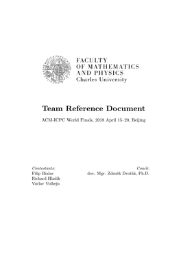 Team Reference Document