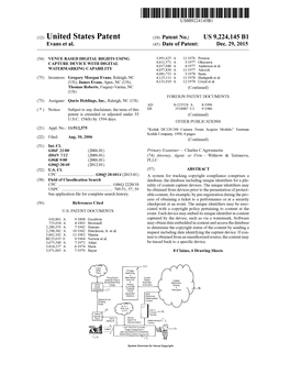 (12) United States Patent (10) Patent No.: US 9.224,145 B1 Evans Et Al