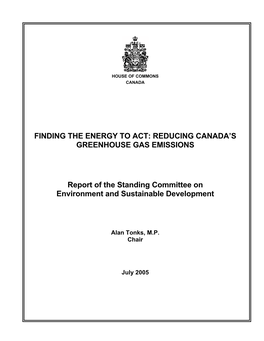 Finding the Energy to Act: Reducing Canada's