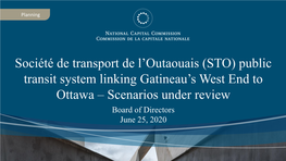 (STO) Public Transit System Linking Gatineau's West