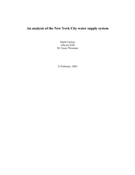 On January 21, 1997, the Signing of the New York City Watershed